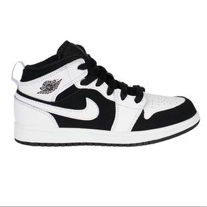 Jordan 1 Mid White Black Nike Sneakers
